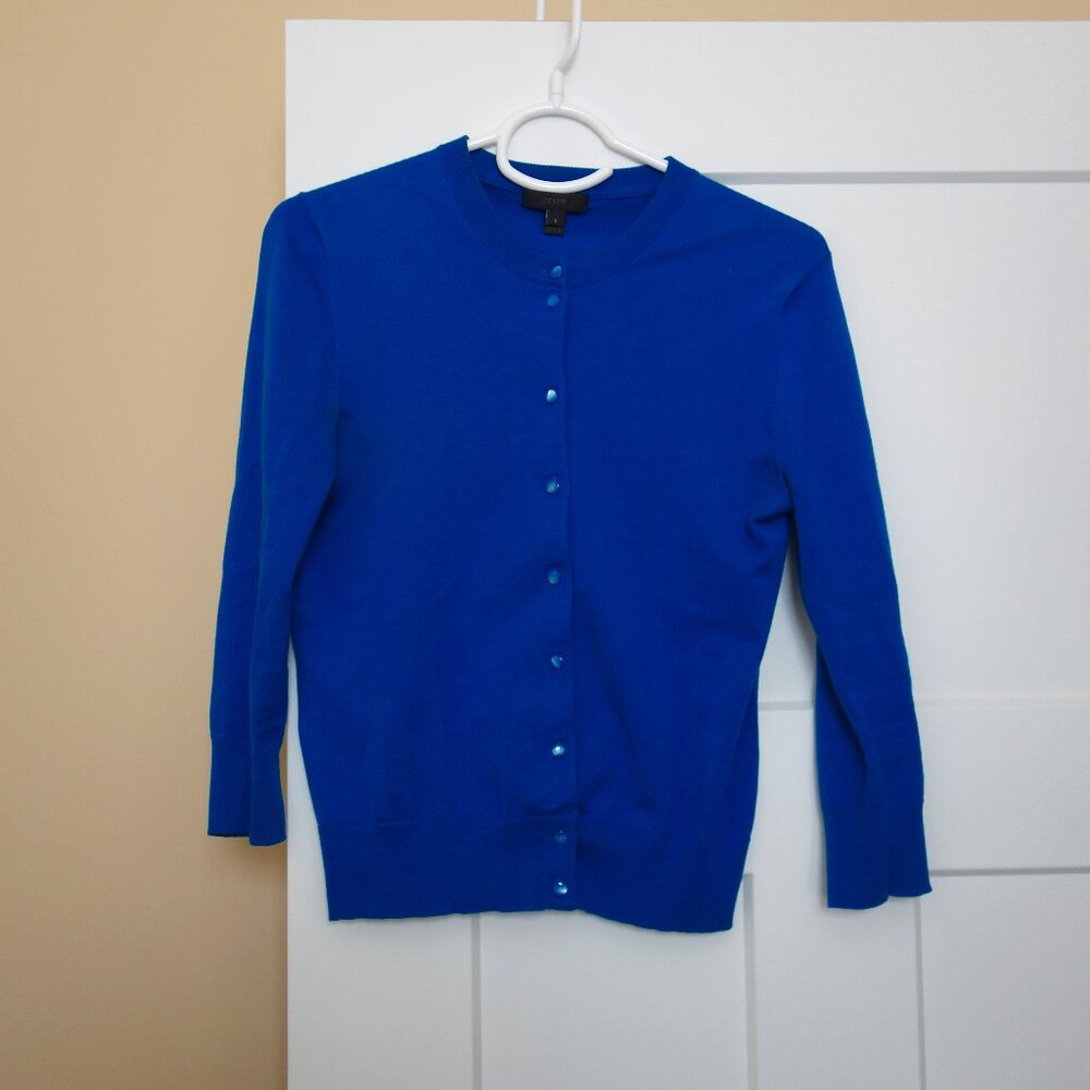 J. Crew Blue Button Cardigan Size Sm